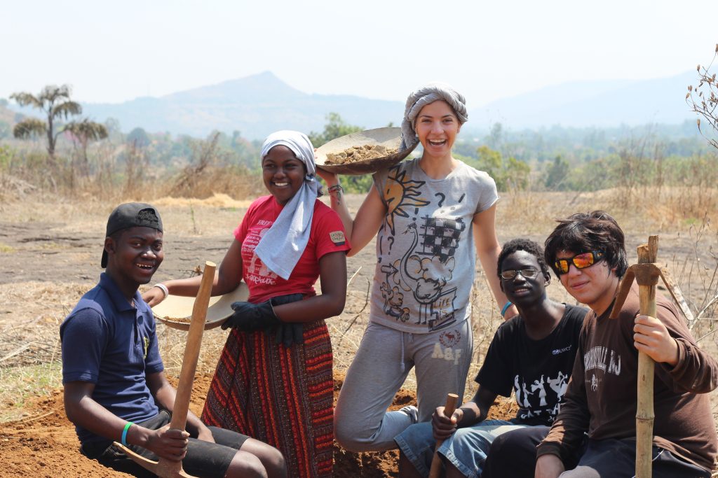 UWC students volunteering