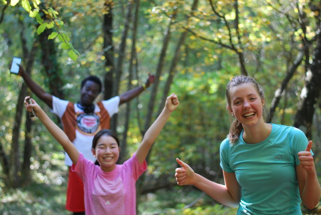 UWC students hiking up mountain for CAS